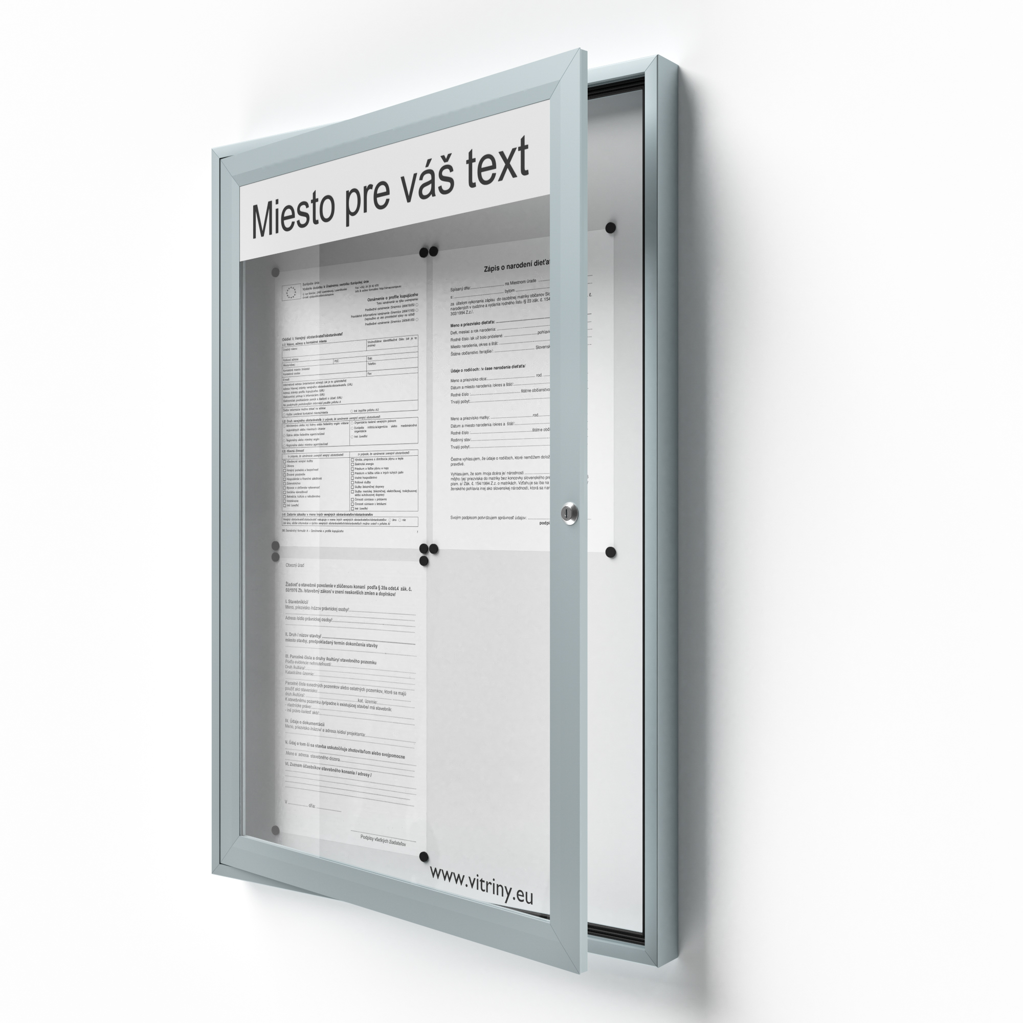 SIDE50 - otevírání do boku + nápis